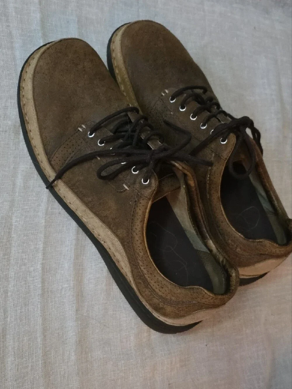 Merrell SZ 13 Men's Psychic Peat Moss Brown 2 Tone Leather Lace-Up Oxfords